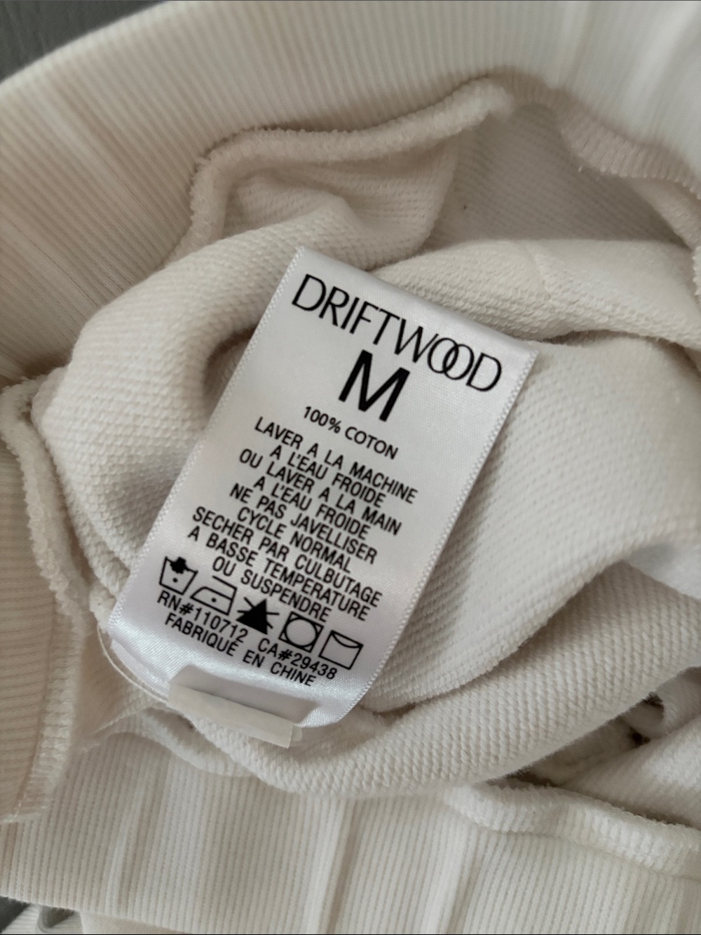 Driftwood Women’s Pants Floral Embroidered Joggers Sweatpants White size Medium - Picture 4 of 14